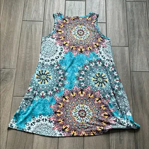 Colorful Mandala Sleeveless Dress thumbnail 4