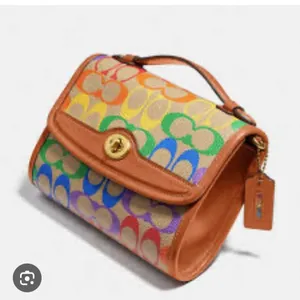 coach Restored Kip Turnlock Crossbody In Rainbow Signature Canvas cr583 thumbnail 5