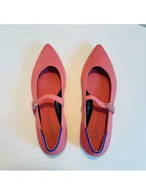 Rothy’s The Point Mary Jane Flats Shoes in Tulip Pink Women’s Size 5.5 - NWOB thumbnail 2