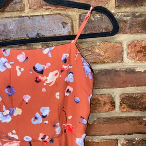 Hutch Burnt Orange Floral Declan Sleeveless Midi Dress Women's Size 8 thumbnail 4