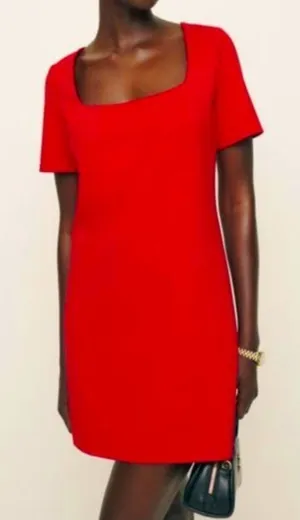 Reformation Womens Carol Knit Red Mini Dress Xs New With Tags thumbnail 1