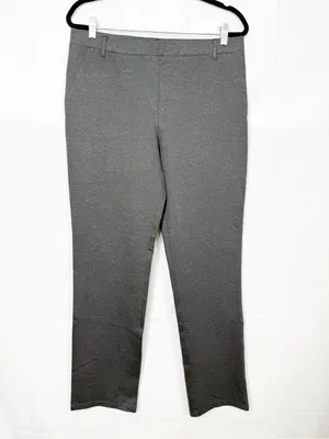 Quince Ultra-Stretch Ponte Straight Leg Pants Charcoal Grey Office thumbnail 3