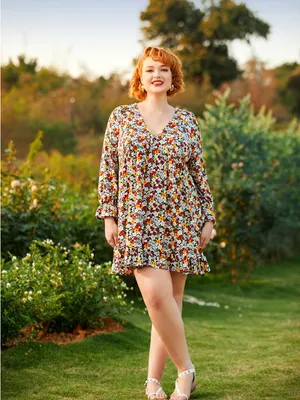 Modcloth Women's XL Ever So Sweetly Colorful‎ Floral Long Sleeve Babydoll Dress thumbnail 2