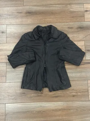 VERA PELLE Vintage 90s Grunge All Black Italian Leather Moto Jacket | Size XS thumbnail 4