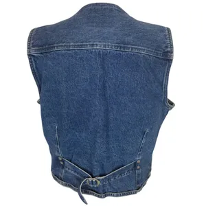 St‎ Johns Bay Womens Denim Button Front Vest Western Rodeo Americana Size Medium thumbnail 4