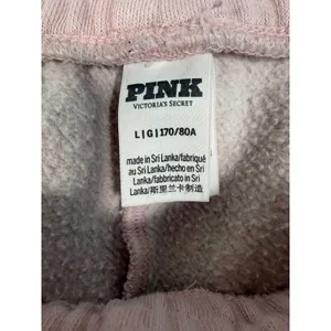 PINK Victoria's Secret Fleece Jogger Sweatpants Womens Large Pink Drawstring thumbnail 11