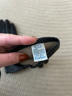 Vintage Black Leather Gloves thumbnail 4