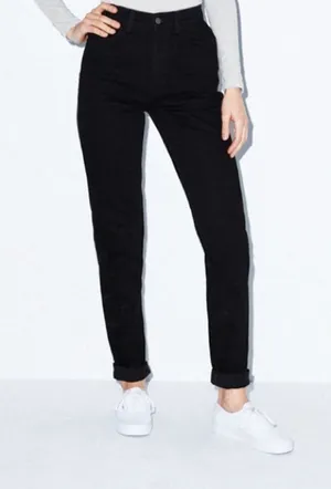 American Apparel Made in the USA Black High‎ Rise Skinny Denim Jeans thumbnail 1
