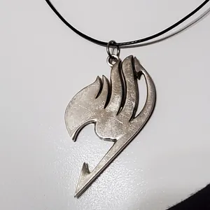 Silver Tone & Black Fairy Tail Necklace thumbnail 4