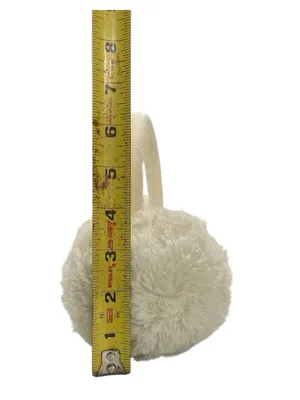 White Plush Earmuffs- Cozy Winter Ear Warmers thumbnail 5