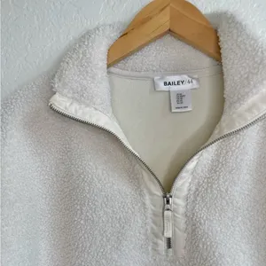Anthropologie Bailey 44 Sherpa Jacket Teddy Pullover Relax Fit Cozy Off White XS thumbnail 4