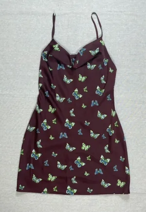 Urban Outfitters | Mallory Butterfly Mini Slip Dress | Medium thumbnail 1