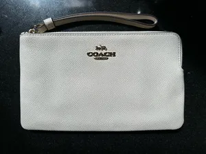 Coach Large Corner Zip Wristlet Chalk White 3888 thumbnail 8