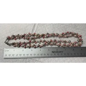 Source Unknown 2 Strand Fresh Water Pearl Necklace Pastels 18” Spring Easter thumbnail 5