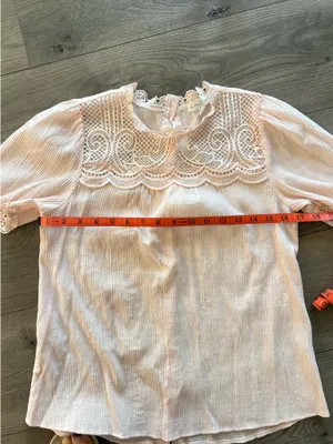 Pink Short Sleeves Blouse with Details thumbnail 4