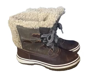 Pajar Women Size 6-6.5 Leather Faux Fur Waterproof Winter‎ Snow Boots thumbnail 1