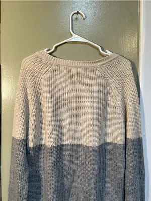 RD Style Stitch Fix Women’s Size Large Wilkes Colorblocked Raglan Sweater Gray thumbnail 7