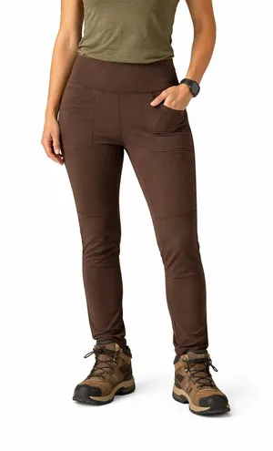 Carhartt Utility Leggings Womens XL Brown Force Midweight Outdoor Stretch Rugged thumbnail 1