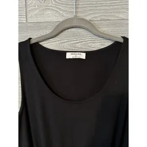 ZENANA Black Sleeveless Drawstring Waist Romper Shorts Women's Size‎ S thumbnail 2