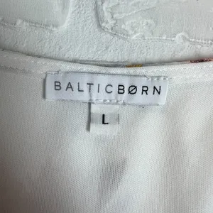 BALTIC BORN Maxi‎ Dress Womens Large White Floral Belted V-Neck Feminine Flowy L thumbnail 12