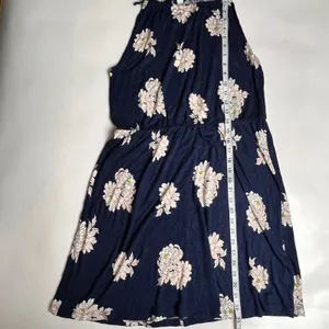 Old Navy Womens Floral Print Elastic Waist Dress Sz L thumbnail 9