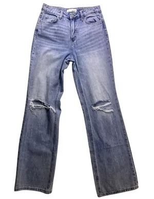 Vervet Jeans Straight Leg Women 27 Blue Distressed‎ High Rise V2473 thumbnail 1