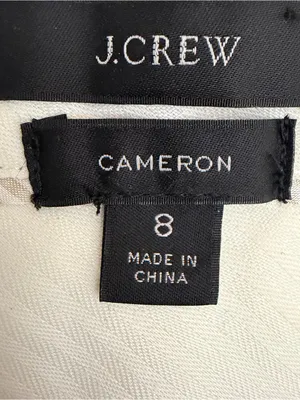 J.Crew Cameron Pants Women’s Sz 8 Tan Khaki Cropped Slim Stretch Ankle Trousers thumbnail 6
