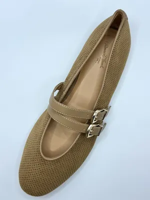 Universal Thread Brown Perforated Double Buckle Mary Jane Flats NWT 9.5 thumbnail 1
