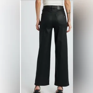 Hidden Jeans Los Angeles Coated Wide Leg Dad Jeans Black Size 26 thumbnail 2