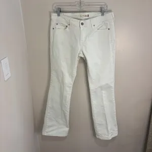 Levis 545 Low Boot Cut Jeans Womens 8M White Denim Stretch Pants thumbnail 2