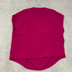 Meg Top Womens Medium Pink Sleeveless Drape‎ Neck Blouse Magenta Pullover Office thumbnail 6