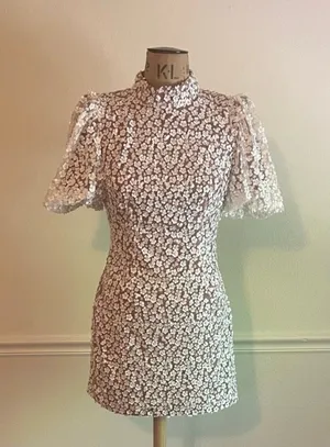 Queen of Sparkles Sequin Lace Dress thumbnail 1