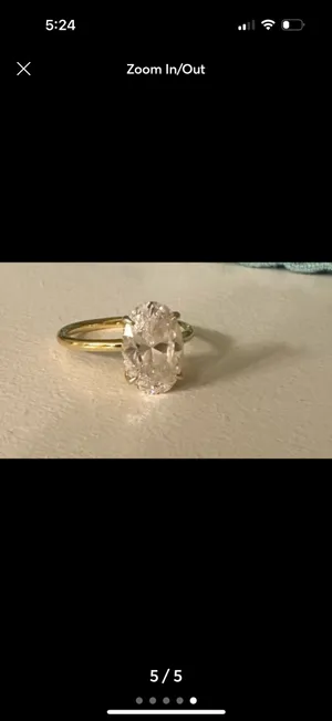 Engagement ring for travel Gold Size 7.5 thumbnail 5