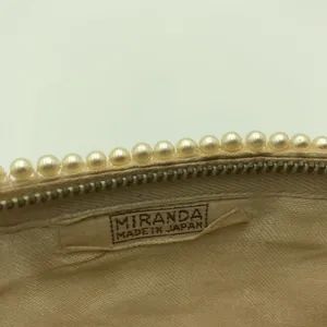 Vintage Cream/White Pearl Style Beaded Clutch OS thumbnail 9