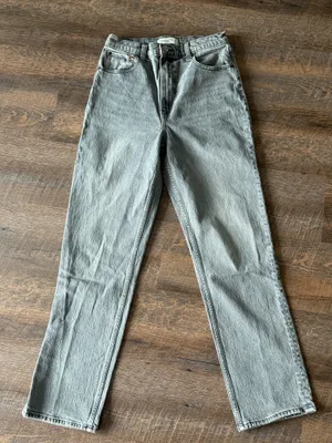 Abercrombie and Fitch Gray Washed High Waisted Jeans thumbnail 2