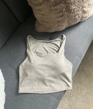 Workout crop tank Gray thumbnail 2