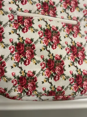 Farmhouse Is My Style Floral Rose Canvas Farmstyle Rope Handle Tote Bag thumbnail 4
