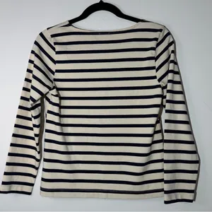 J. Crew Black and White Striped Long Sleeve Top thumbnail 7