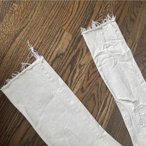 Levi’s high waisted white wedgie straight leg raw hem button fly jean pants 26 thumbnail 8