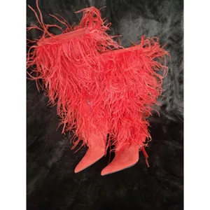 Jeffrey Campbell Shake-Ya Feather Over the Knee Boot (Women) Size 5.5 thumbnail 2