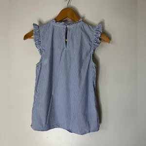 J Crew Factory 2 Shirt Tank Top Pullover Blue White Stripe‎ Sleeveless Cotton thumbnail 2