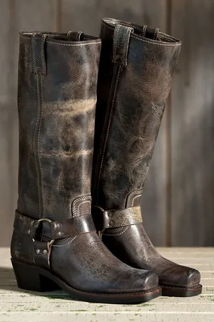 Frye Harness 15R Leather Boots in Chocolate thumbnail 1