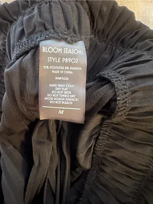 Black Pleated Pants M Size M thumbnail 5