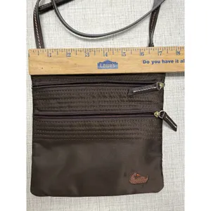 Dooney & Bourke Crossbody Bag Brown Nylon North South‎ Triple Zip thumbnail 3