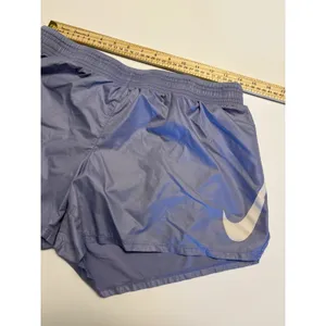 Nike Dri Fit Running Shorts Womens Large Light Blue Athletic Gym Swoosh thumbnail 2