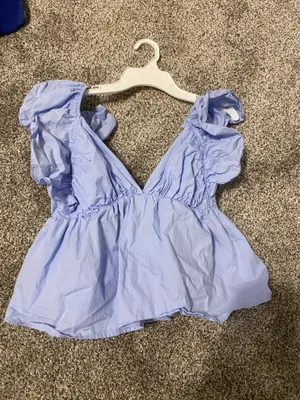 Day Dream lavender ruffle top Blue Size M thumbnail 2
