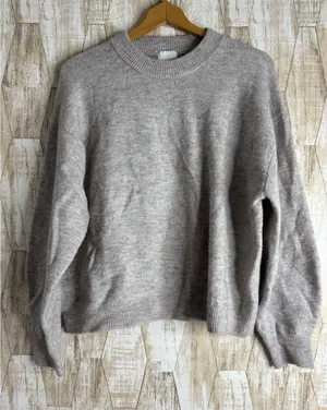 H&M Sweater Women's‎ M Lightweight Pullover Mottled Knit Soft Wool Blend thumbnail 1