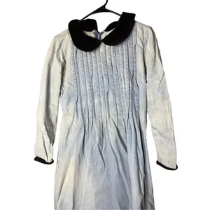 Vintage Fads Denim Cottagecore‎ Maxi Dress Modest Grunge 90s 80s Size 8 thumbnail 2