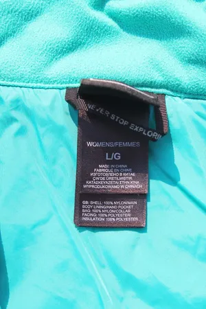 The North Face Vest Women's Large Puffer Quilted Green Blue thumbnail 6