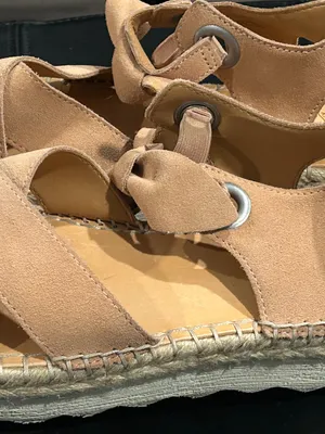 FRYE AND CO. Tan Suede Espadrille Platform Sandals Size 8 thumbnail 4